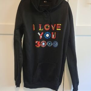Black Graphic Iron Man Hoodie